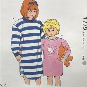 Kwik Sew Sewing Pattern - Girl's Nightshirt